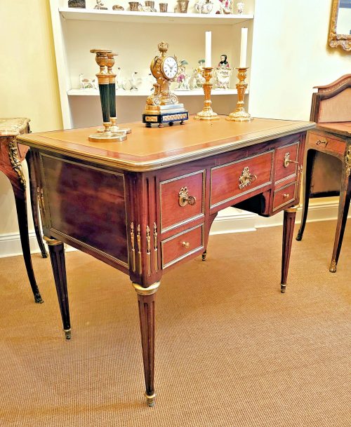 Alternative view of Schreibtisch Klassizismus Bureau Plat Frankreich Louis XVI um 1780 gestempelt CAUMONT