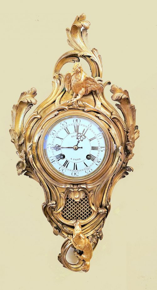 Alternative view of Carteluhr Der Hahn und der Fuchs La Fontaine Rokoko Frankreich Louis XV um 1765 signiert Bunon á Paris