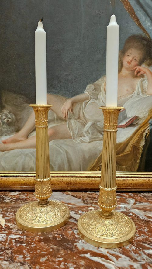 Kerzenleuchter Frankreich Empire um 1820 gestempelt GF Gérard-Jean Galle (1788-1846)