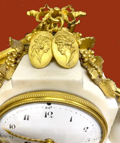 Pendule Kaminuhr Frankreich Louis XVI Klassizismus um 1780 signiert Grebert a Paris