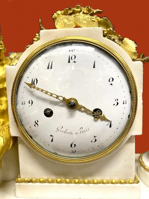 Alternative view of Pendule Kaminuhr Frankreich Louis XVI Klassizismus um 1780 signiert Grebert a Paris