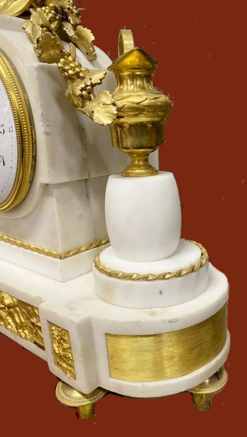 Pendule Kaminuhr Frankreich Louis XVI Klassizismus um 1780 signiert Grebert a Paris