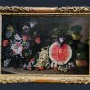 Giovanni Battista Ruoppolo 1629-1693 attr. Großes Stilleben mit Wassermelone - Expertise Dr. Fred Meijer Amsterdam