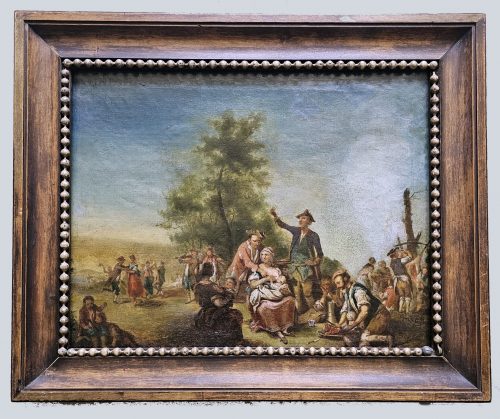 Johann Conrad Seekatz 1719 Grünstadt - 1768 Darmstadt Das Schlachtfest signiert und datiert 1736