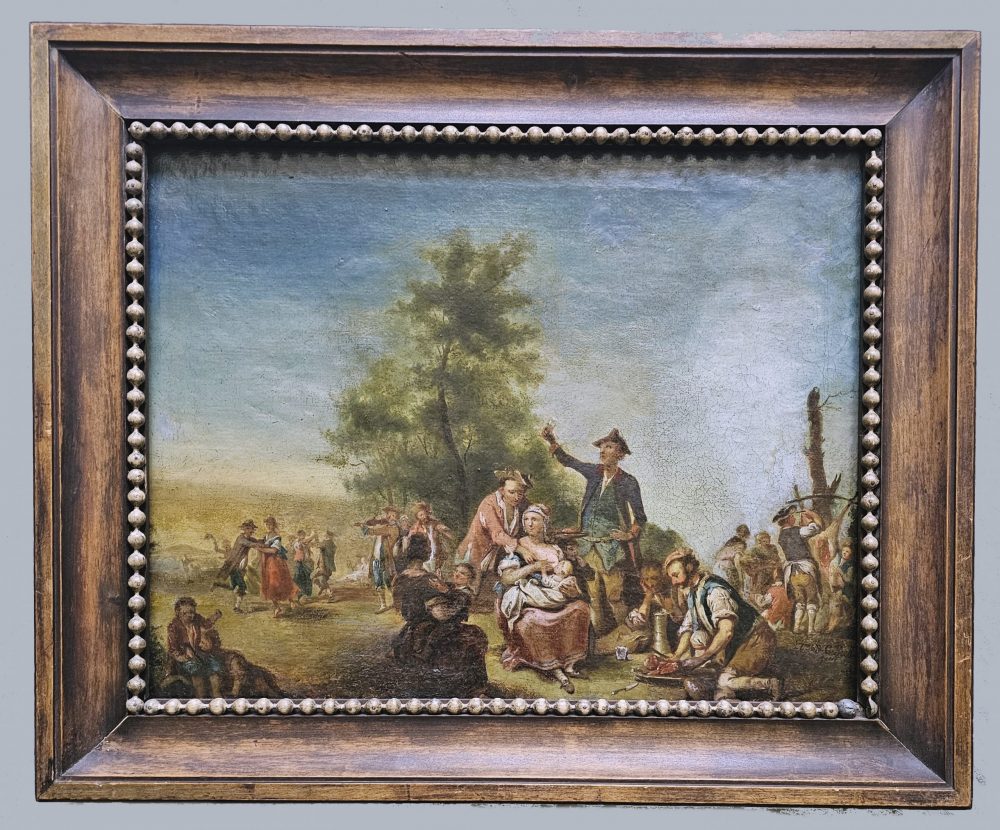 Johann Conrad Seekatz 1719 Grünstadt - 1768 Darmstadt Das Schlachtfest signiert und datiert 1736