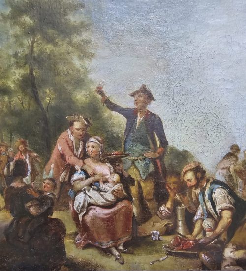 Johann Conrad Seekatz 1719 Grünstadt - 1768 Darmstadt Das Schlachtfest signiert und datiert 1736