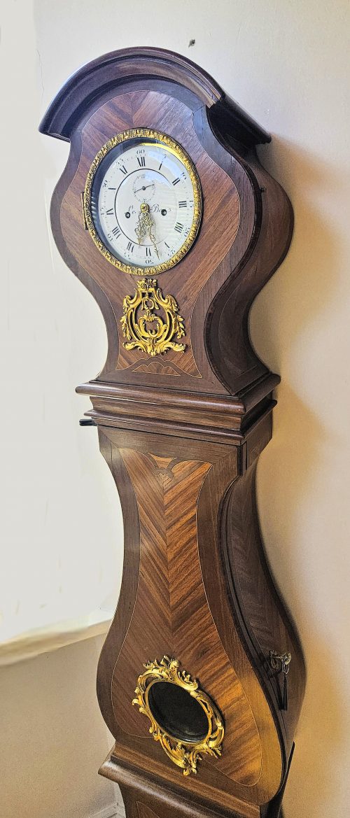 Alternative view of Standuhr Rokoko Frankreich Louis XV um 1750 Stunden-, Minuten- und Sekundenzeiger signiert Le Bon à Paris