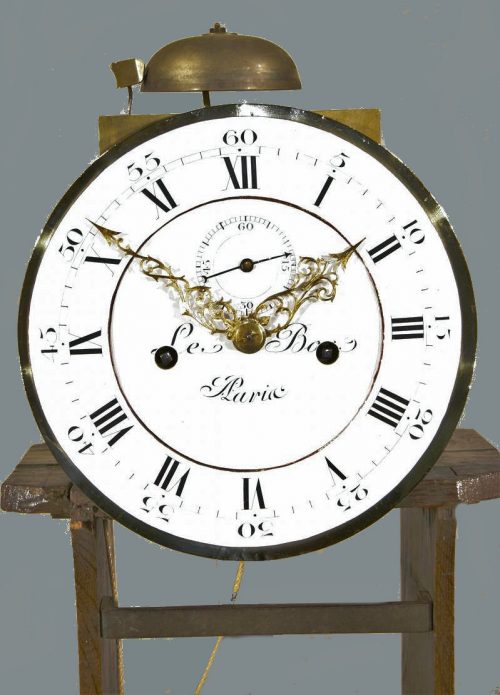 Standuhr Rokoko Frankreich Louis XV um 1750 Stunden-, Minuten- und Sekundenzeiger signiert Le Bon à Paris