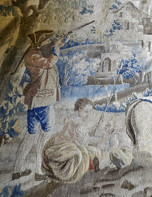 Tapisserie Aubusson 18.Jh. Auf der Jagd