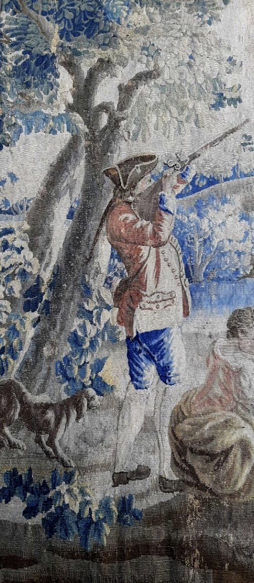 Tapisserie Aubusson 18.Jh. Auf der Jagd
