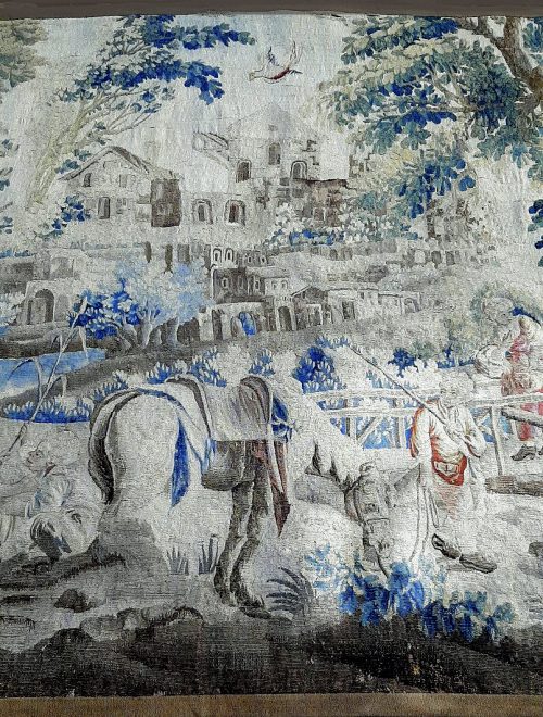 Tapisserie Aubusson 18.Jh. Auf der Jagd