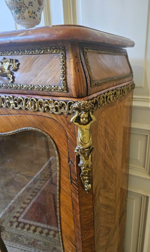 Vitrine Rokoko Louis XV Frankreich um 1760 gestempelt ROUSSEL – Bild 8