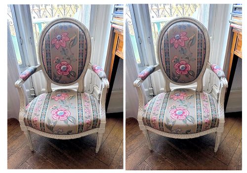 Paar Sessel Fauteuils Klassizismus Louis XVI Frankreich um 1780 gestempelt P.BRIZARD PIERRE BRIZARD 1737-1804 Maître 22. Juli 1772