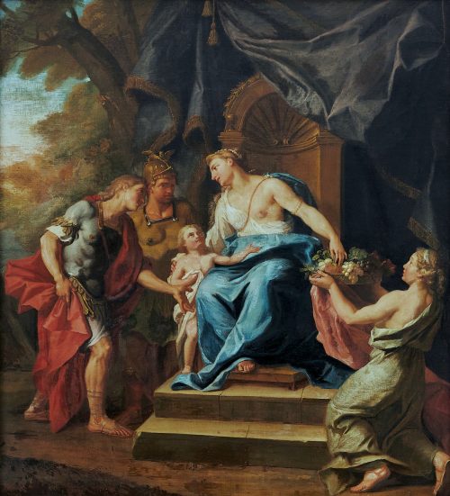 Samuel Massé 1672 Tours – 1753 Paris Aeneas und Achates vor Dido - Expertise Francois Marandet London