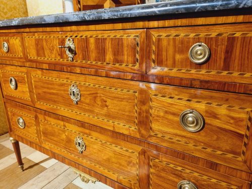 Kommode Klassizismus Frankreich Louis XVI gestempelt VASSOU