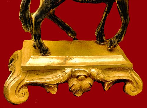 Tischuhr Pendule Pferd Frankreich Louis XVI um 1780 signiert Milot a Paris
