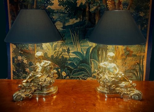 Lampen Paar Klassizismus Kaminböcke Frankreich Louis XVI