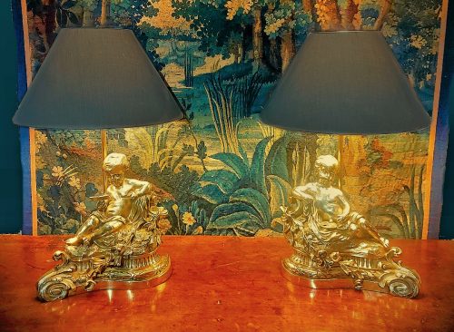 Lampen Paar Klassizismus Kaminböcke Frankreich Louis XVI