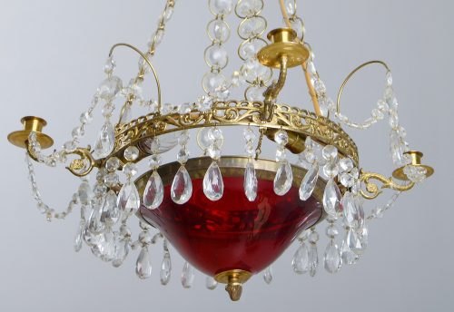 Ampel Lüster Deckenlampe Empire 19.Jh.