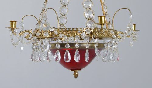 Ampel Lüster Deckenlampe Empire 19.Jh.