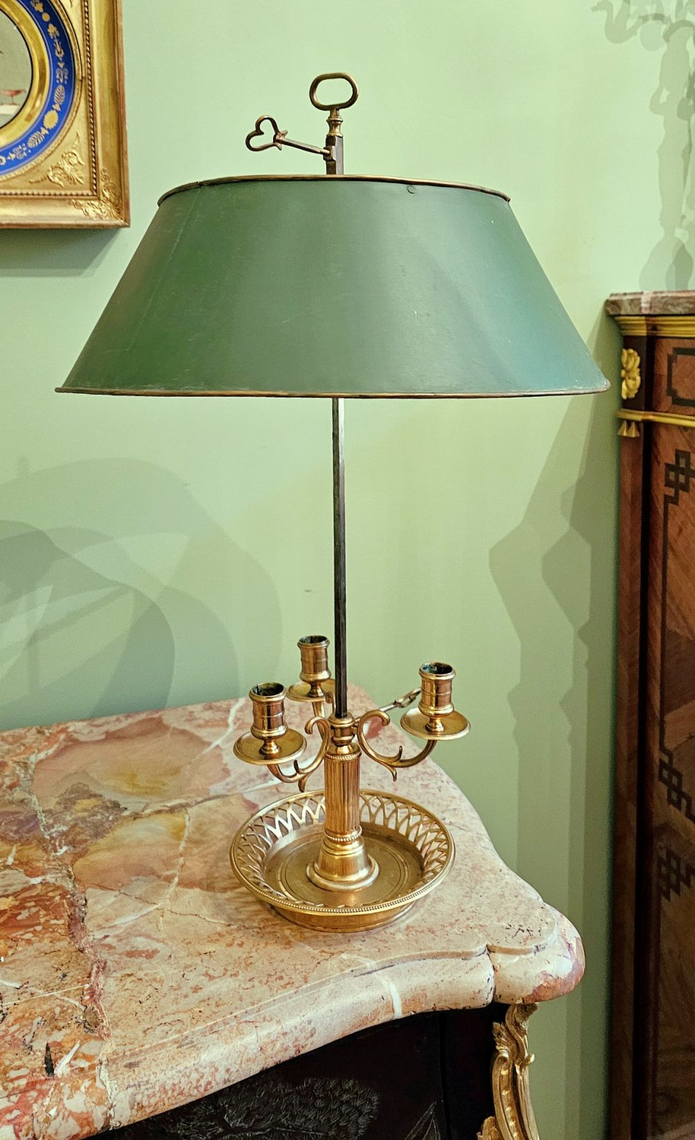 Tischlampe Schreibtischlampe Klassizismus Bouillotte Frankreich Louis XVI um 1780