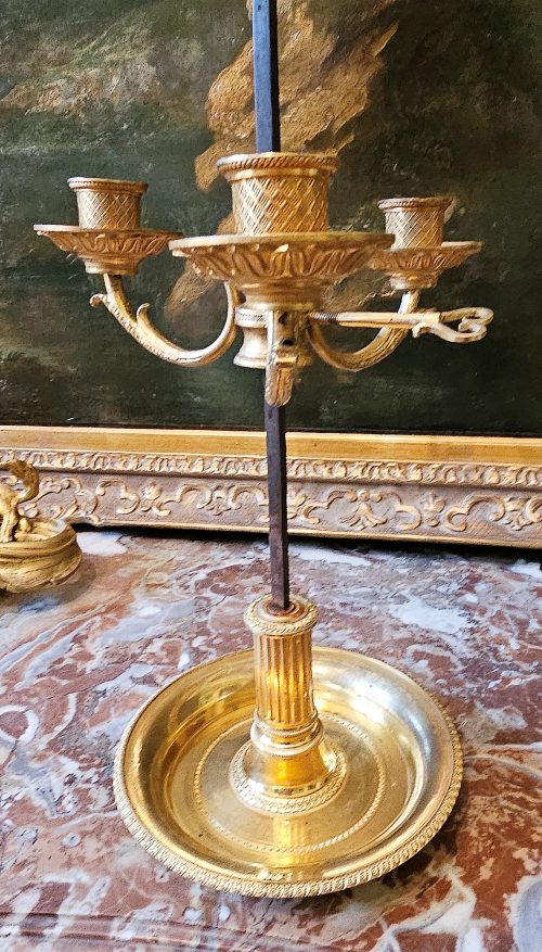 Lampe Schreibtischlampe Bouillotte Empire Frankreich um 1800