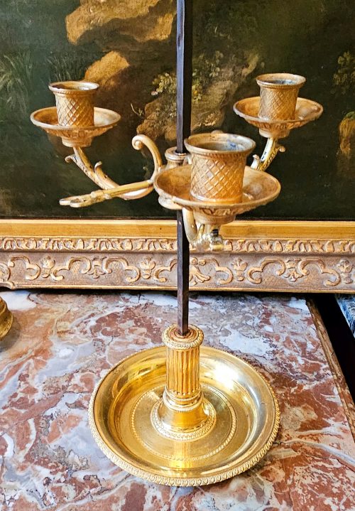 Lampe Schreibtischlampe Bouillotte Empire Frankreich um 1800