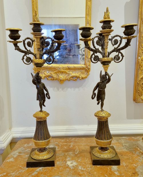 Kandelaber Girandolen Paar Frankreich Empire um 1820