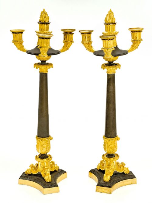 Kandelaber Paar Frankreich Empire um 1810 H. 55 cm