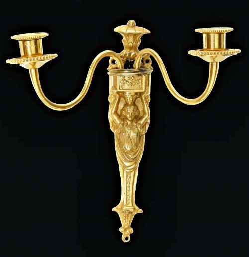 Alternative view of Paar Wandlampen Barock Appliken Frankreich Regence