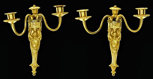 Paar Wandlampen Barock Appliken Frankreich Regence