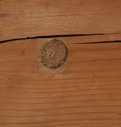 Spiegel Empire Schweden Stockholm Meisteretikett um 1810 H. 102 cm