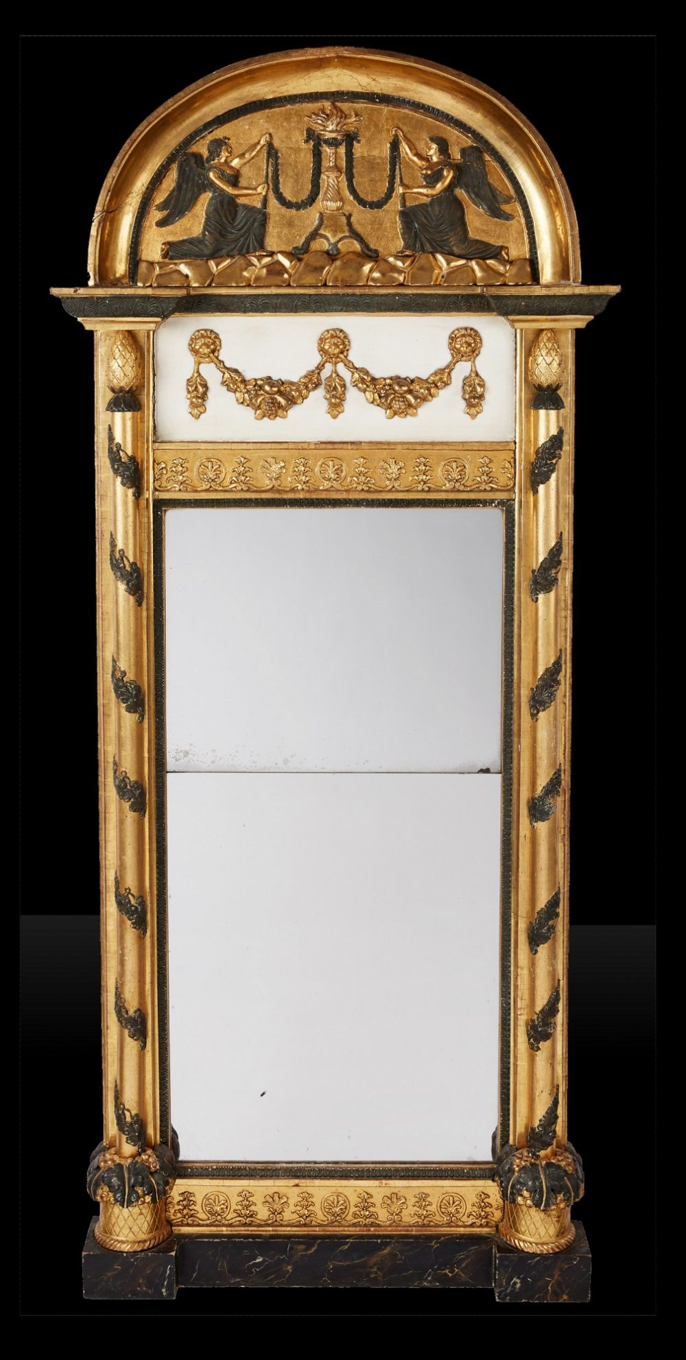 Spiegel Empire Schweden um 1810 Signiert Johan Martin Berg Göteborg H. 179 cm