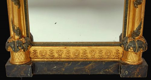 Spiegel Empire Schweden um 1810 Signiert Johan Martin Berg Göteborg H. 179 cm