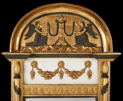 Spiegel Empire Schweden um 1810 Signiert Johan Martin Berg Göteborg H. 179 cm