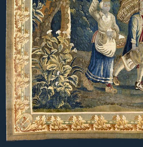 Tapisserie sogenannte Teniers-Tapisserie Flämisch Flandern um 1700