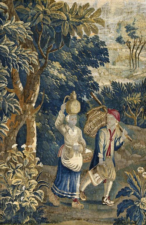 Tapisserie sogenannte Teniers-Tapisserie Flämisch Flandern um 1700
