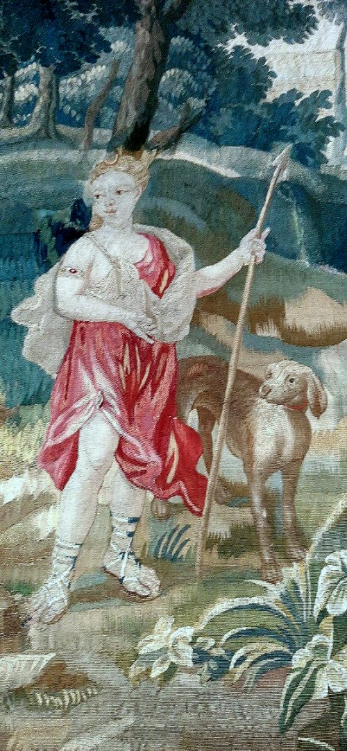 Tapisserie Frankreich Aubusson Diana 17./18.Jh.