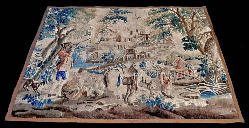 Alternative view of Tapisserie Aubusson 18.Jh. Auf der Jagd