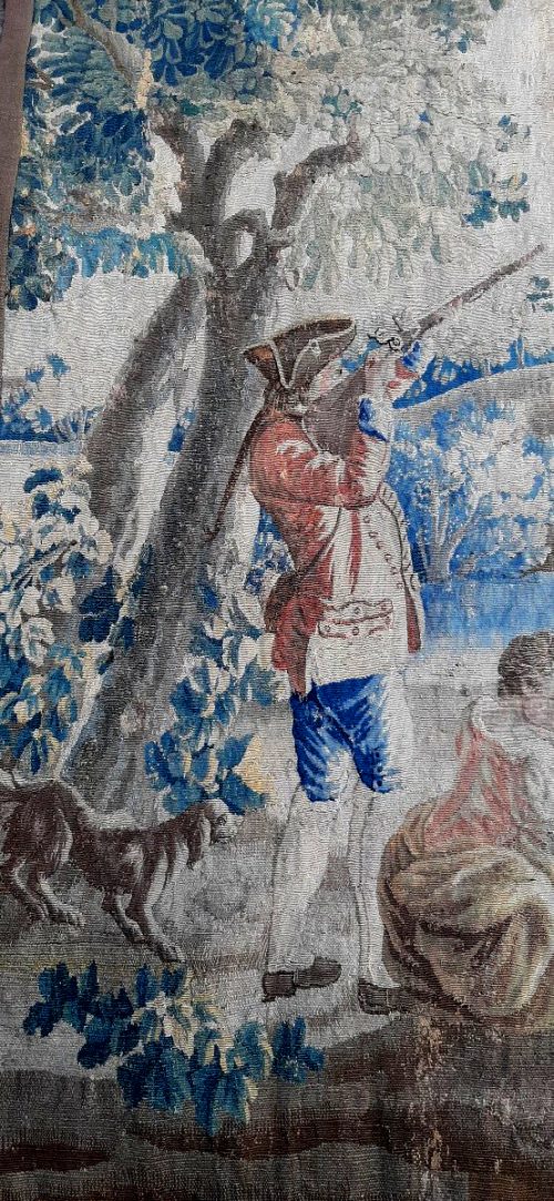 Tapisserie Aubusson 18.Jh. Auf der Jagd