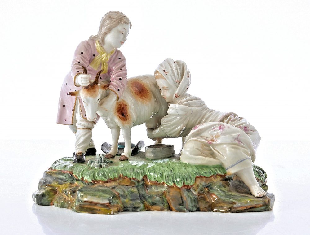 Höchst Porzellan Ziegenmelkerin Johann Peter Melchior um 1770