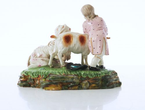 Alternative view of Höchst Porzellan Ziegenmelkerin Johann Peter Melchior um 1770