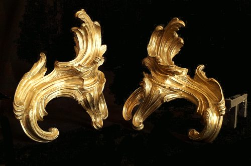 Alternative view of Kaminböcke Rokoko Frankreich Louis XV 18.Jh.