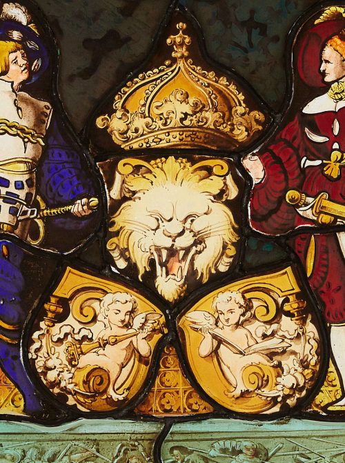 Glasgemälde wohl Westschweiz datiert 1520 Mittelalter Renaissance