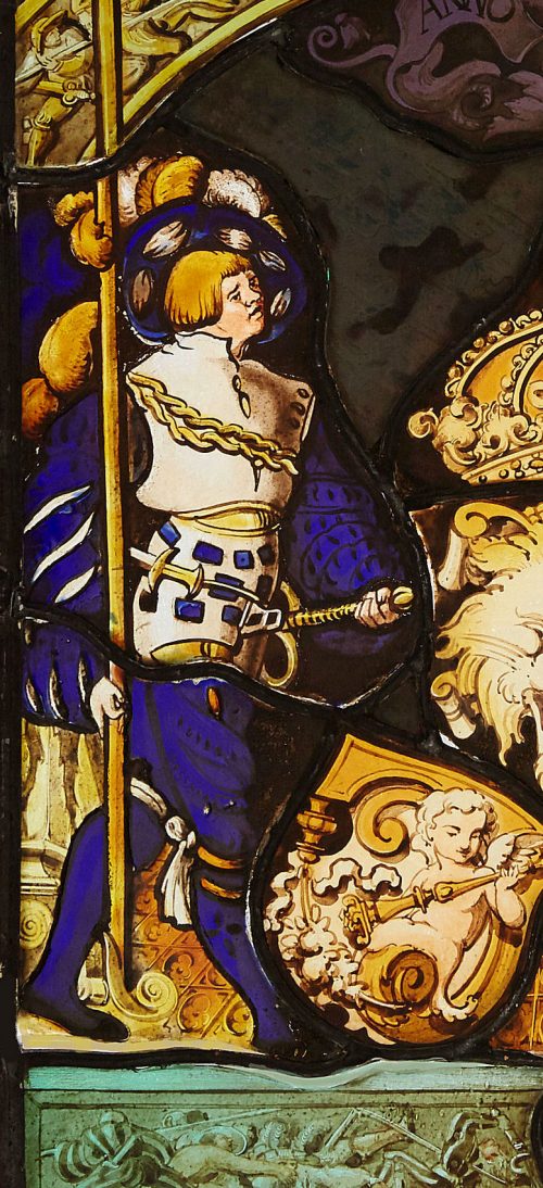 Glasgemälde wohl Westschweiz datiert 1520 Mittelalter Renaissance