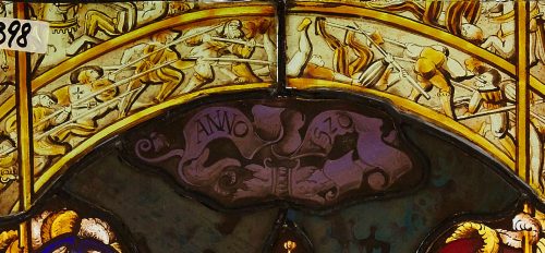 Glasgemälde wohl Westschweiz datiert 1520 Mittelalter Renaissance