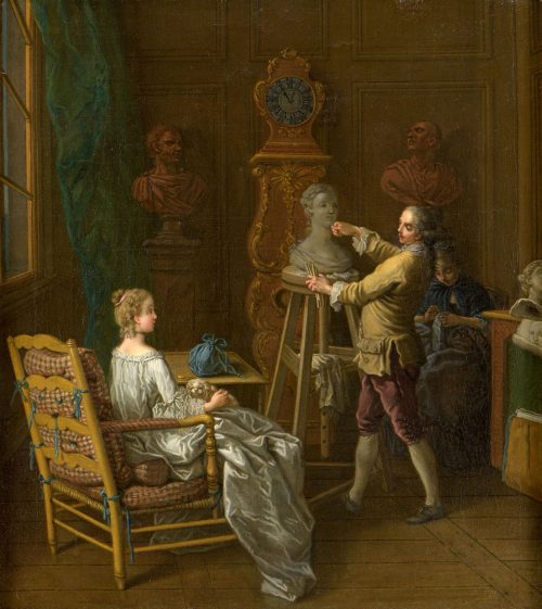 Alternative view of Étienne Jeaurat (Paris 1699–1789 Versailles) Im Bildhaueratelier signiert und datiert