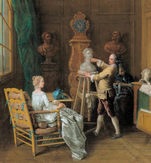 Étienne Jeaurat (Paris 1699–1789 Versailles) Im Bildhaueratelier signiert und datiert