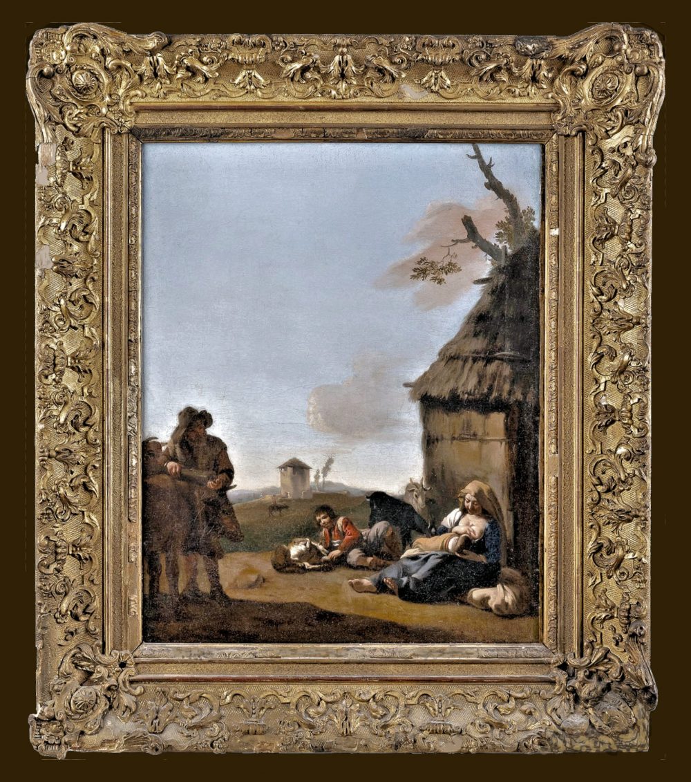 Jan Miel 1599-1663 Hirtenidyll  - Expertise Dr. Fred Meijer Amsterdam