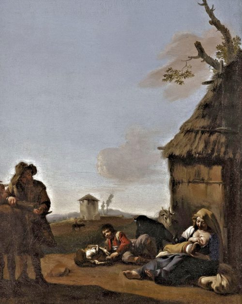 Alternative view of Jan Miel 1599-1663 Hirtenidyll  - Expertise Dr. Fred Meijer Amsterdam